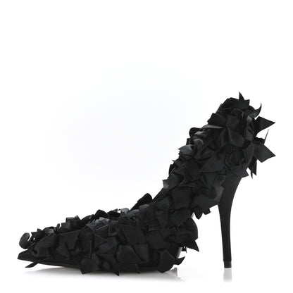 Balenciaga Satin Pointed Marie A Bows All Over 110mm Pumps 35 Black 1 of 9