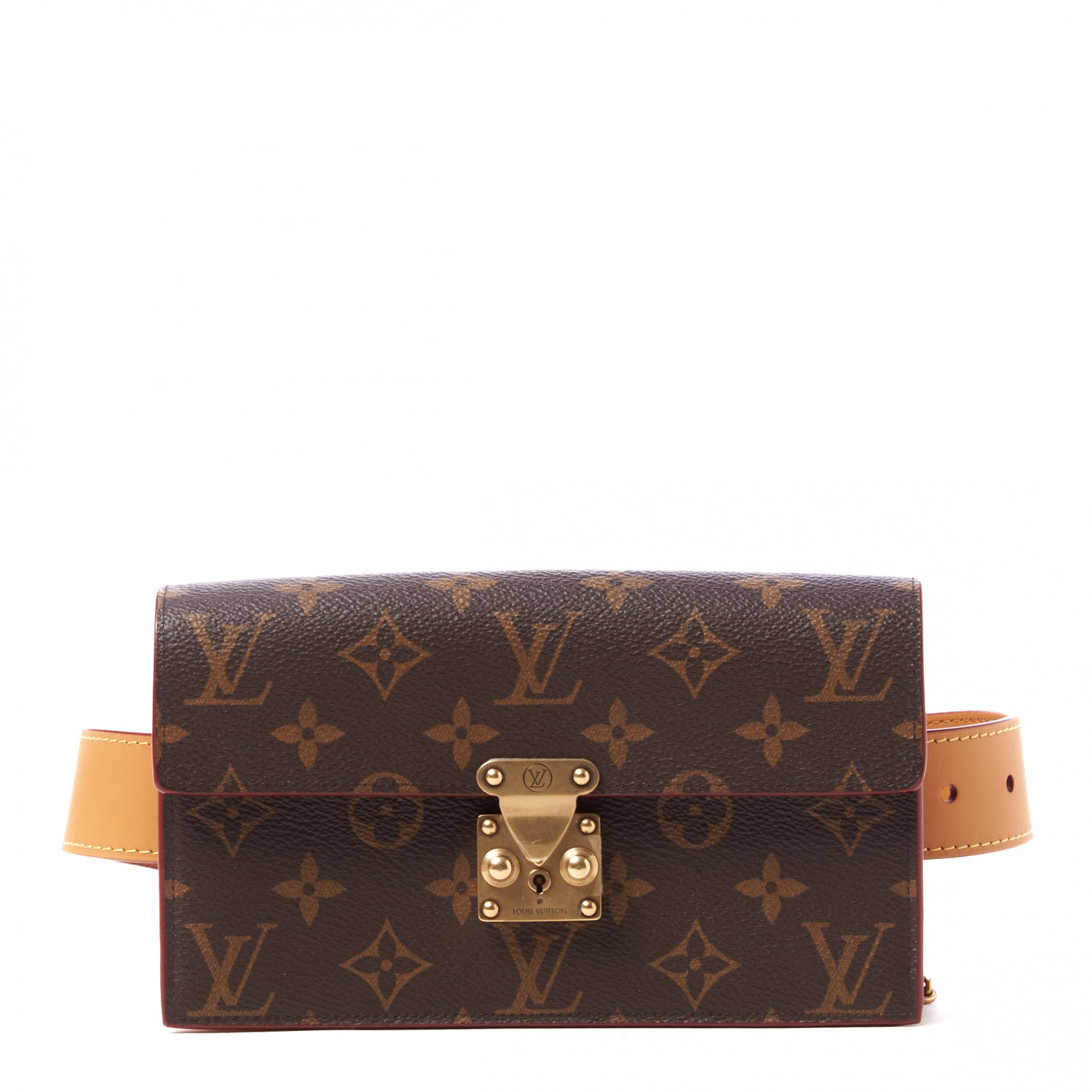 Louis Vuitton Monogram S Lock Belt Pouch MM 1 of 9
