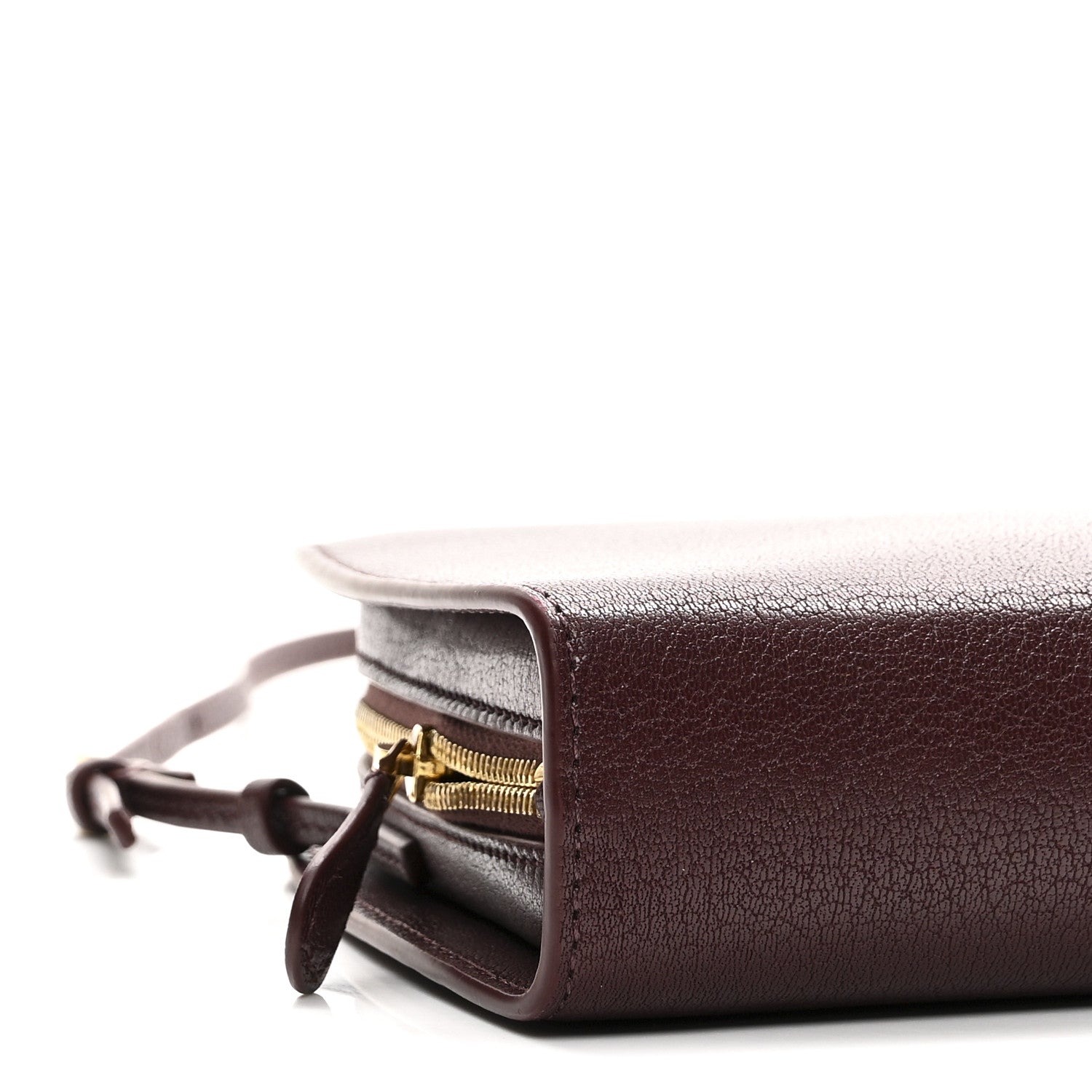 The Row Saddle Calfskin Dalia Baguette Shoulder Bag Raisin 8 of 9
