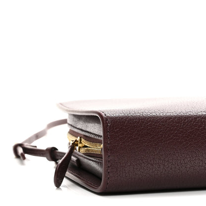 The Row Saddle Calfskin Dalia Baguette Shoulder Bag Raisin 8 of 9