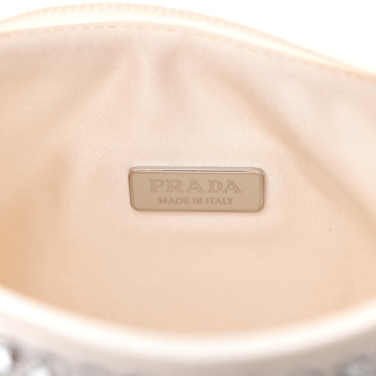 Prada Satin Crystal Mini Re-Edition 2000 Bag White 7 of 11