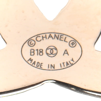 Chanel Crystal Enamel Large CC Earrings Gold Black White Pink 4 of 4
