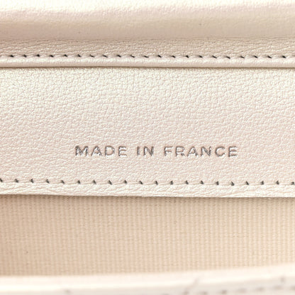 Chanel Iridescent Lambskin Quilted Coco Bow Clutch With Chain White 7 of 11