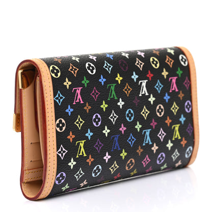 Louis Vuitton Monogram Multicolor Porte Tresor International Wallet Black 3 of 9