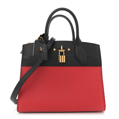 Louis Vuitton Taurillon City Steamer PM Black Rouge 1 of 9