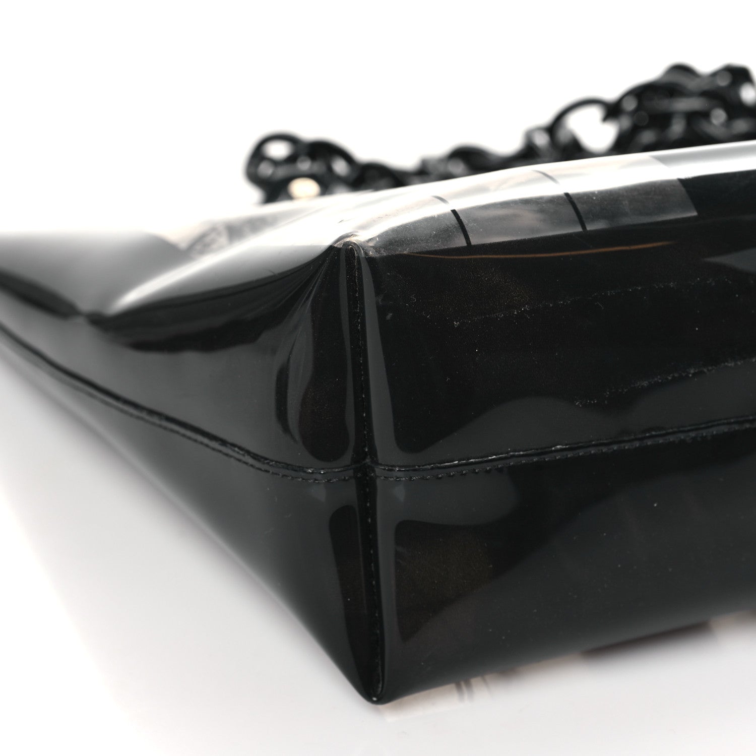 Chanel Vinyl Coco Window Tote Black 9 of 10