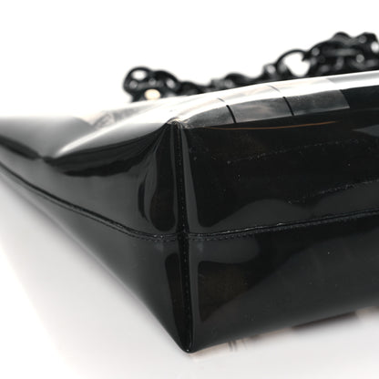 Chanel Vinyl Coco Window Tote Black 9 of 10