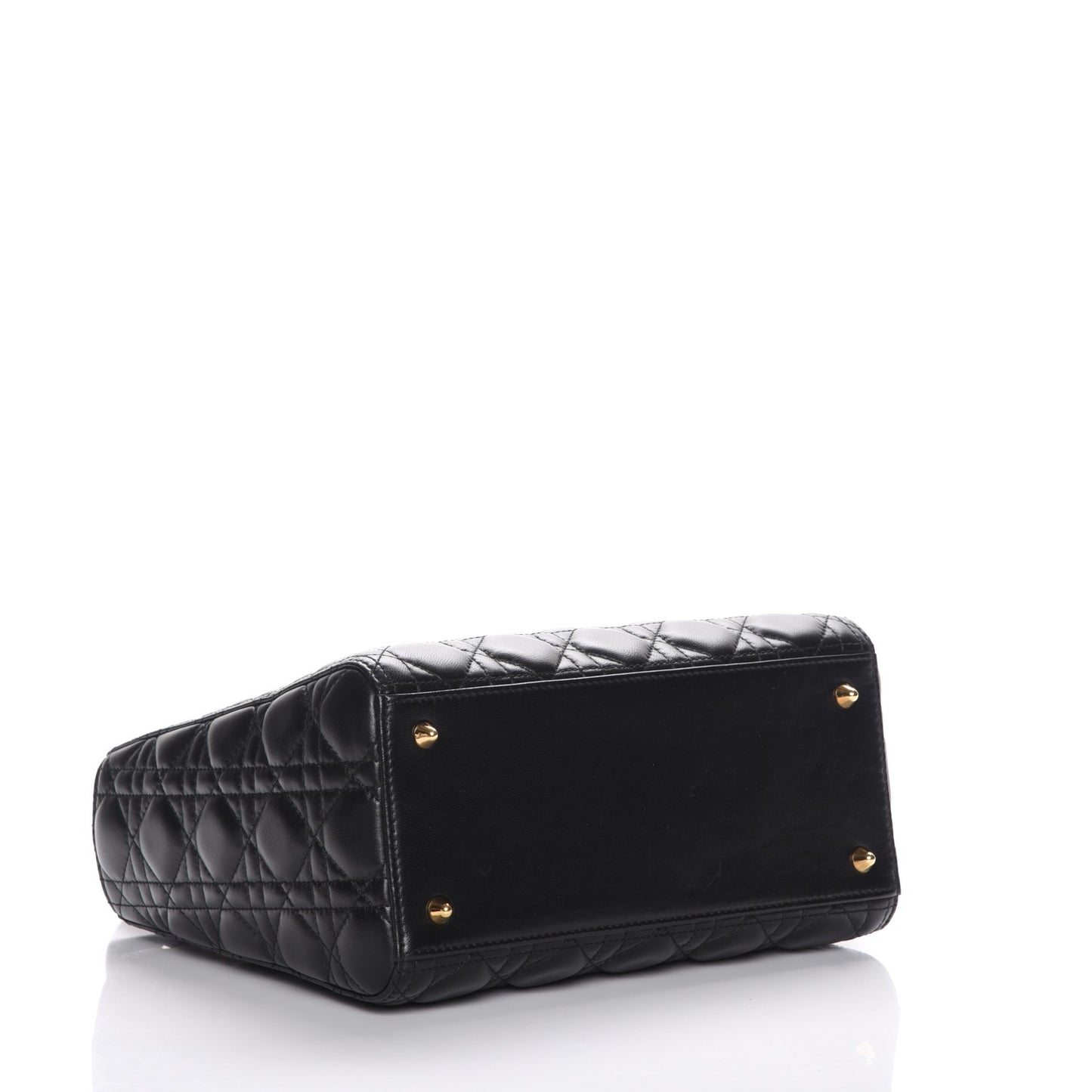 Lambskin Cannage Medium Lady Dior Black