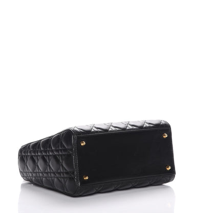 Christian Dior Lambskin Cannage Medium Lady Dior Black 5 of 8