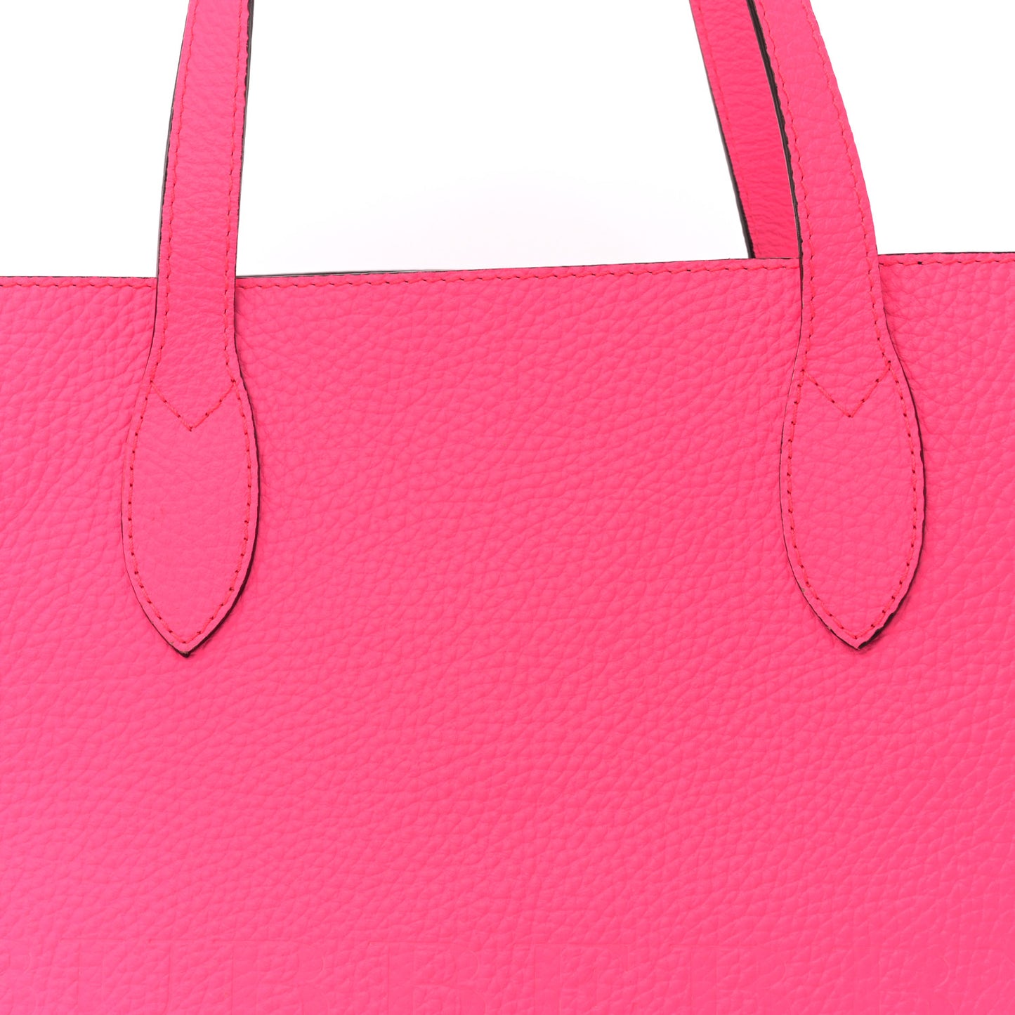 Grainy Calfskin Remington Tote Neon Pink
