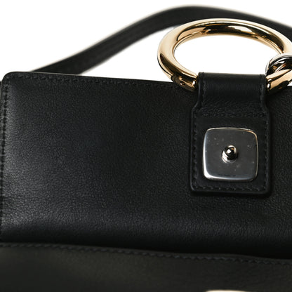 Chloe Suede Calfskin Small Faye Top Handle Bag Black 15 of 16