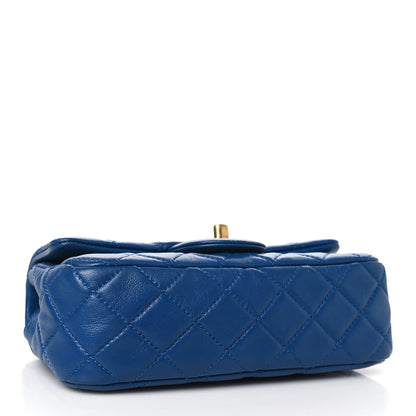 Chanel Lambskin Quilted Pearl Crush Mini Rectangular Flap Blue 4 of 10