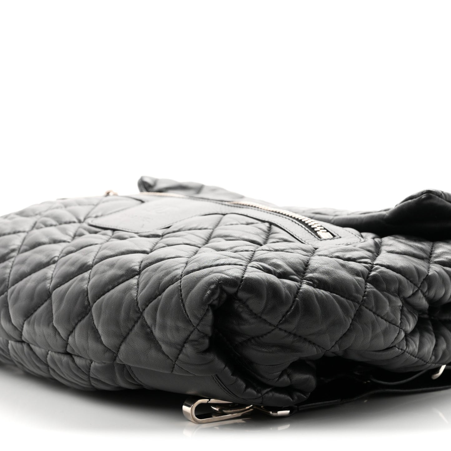 Lambskin Quilted Coco Cocoon Backpack Black