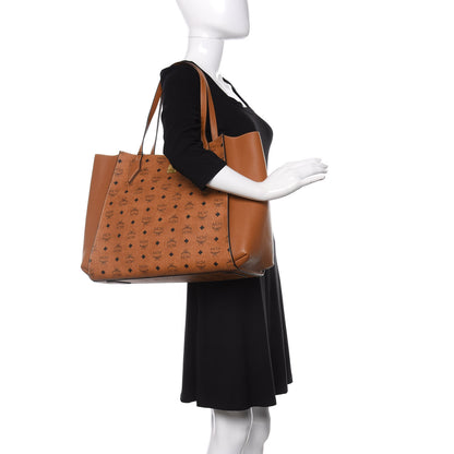 MCM Visetos Large Luisa Shopper Tote Cognac 2 of 9