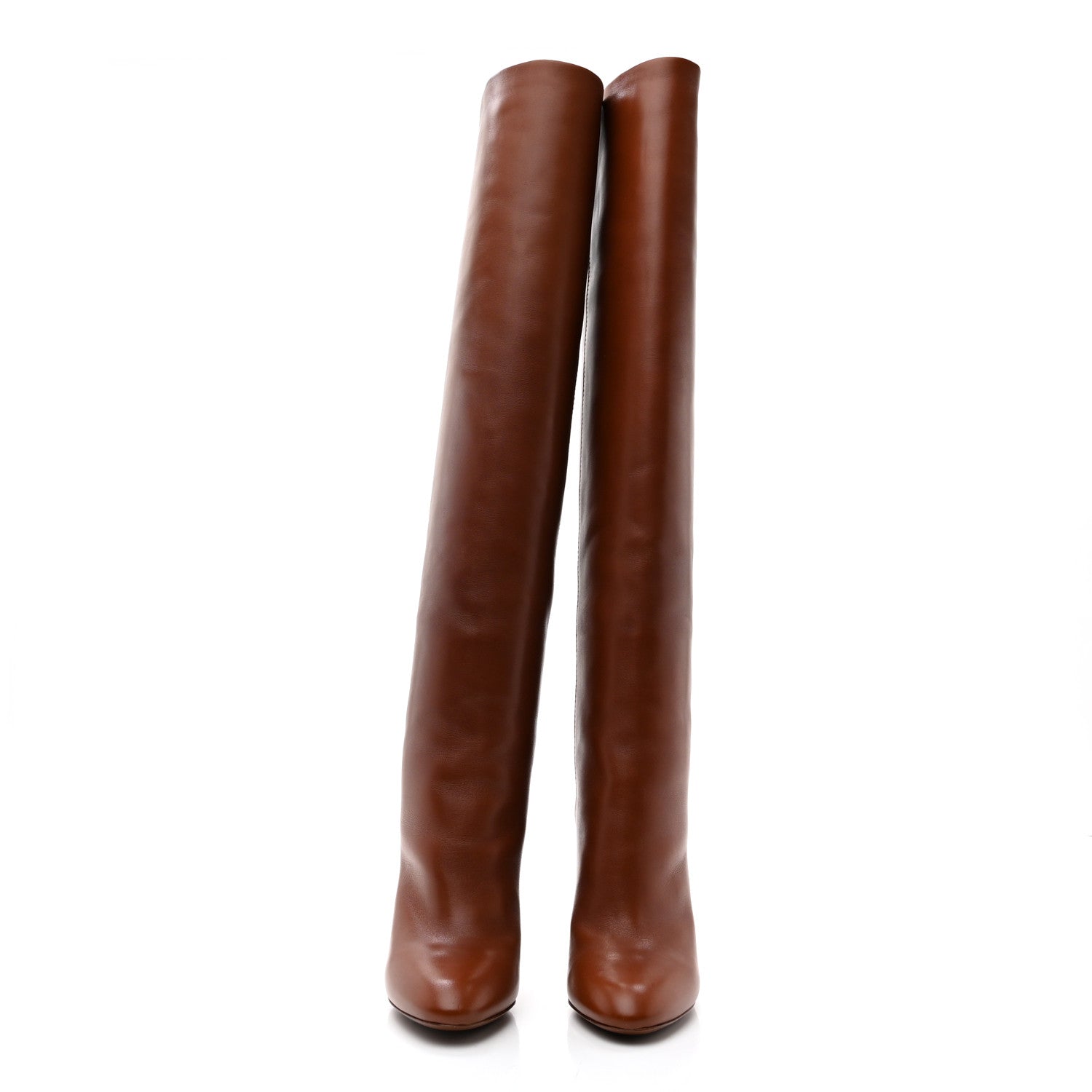 Louis Vuitton Calfskin Silhouette High Boots 36 Cognac 2 of 9