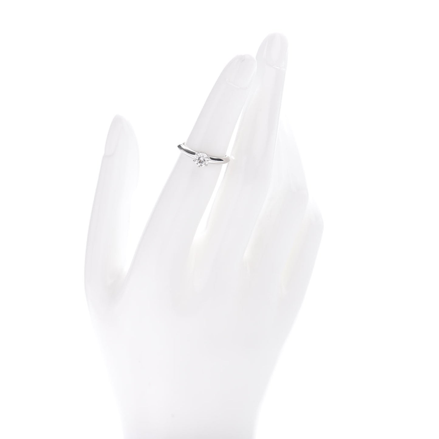 Platinum Diamond .41ct Solitaire Engagement Ring 48 4.5