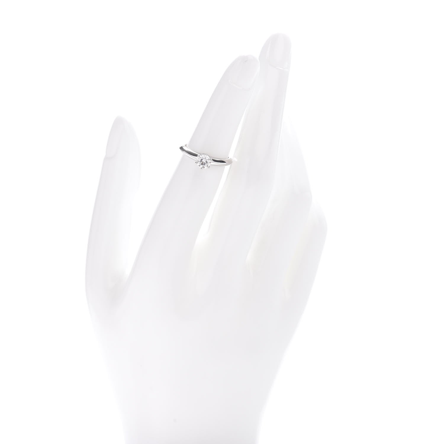 Tiffany Platinum Diamond .41ct Solitaire Engagement Ring 48 4.5 2 of 6