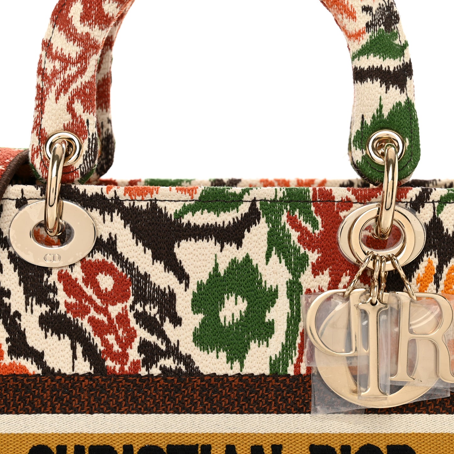Canvas Embroidered Small Paisley Lady Dior Multicolor