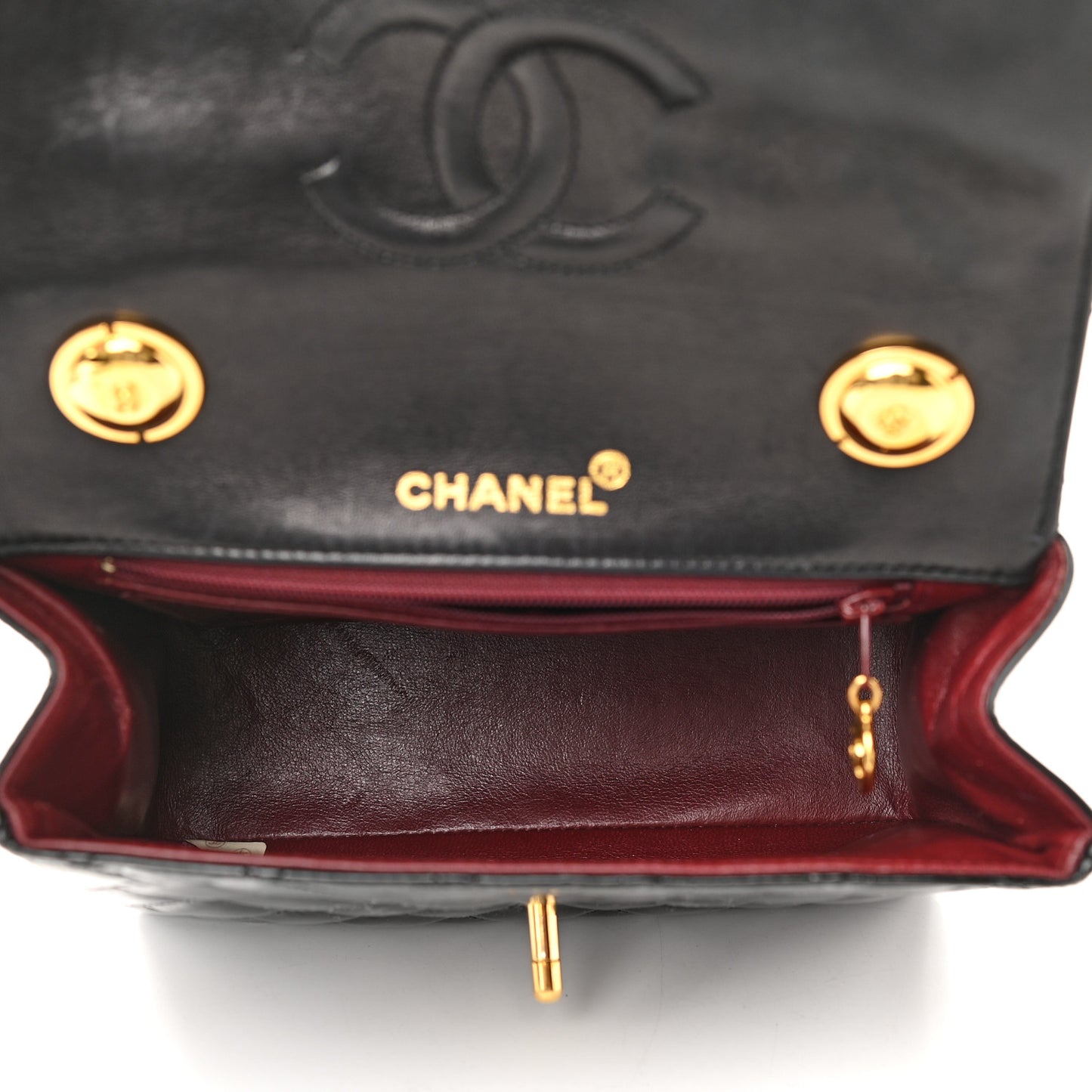 Patent Quilted Small Kelly Flap Bag Black
