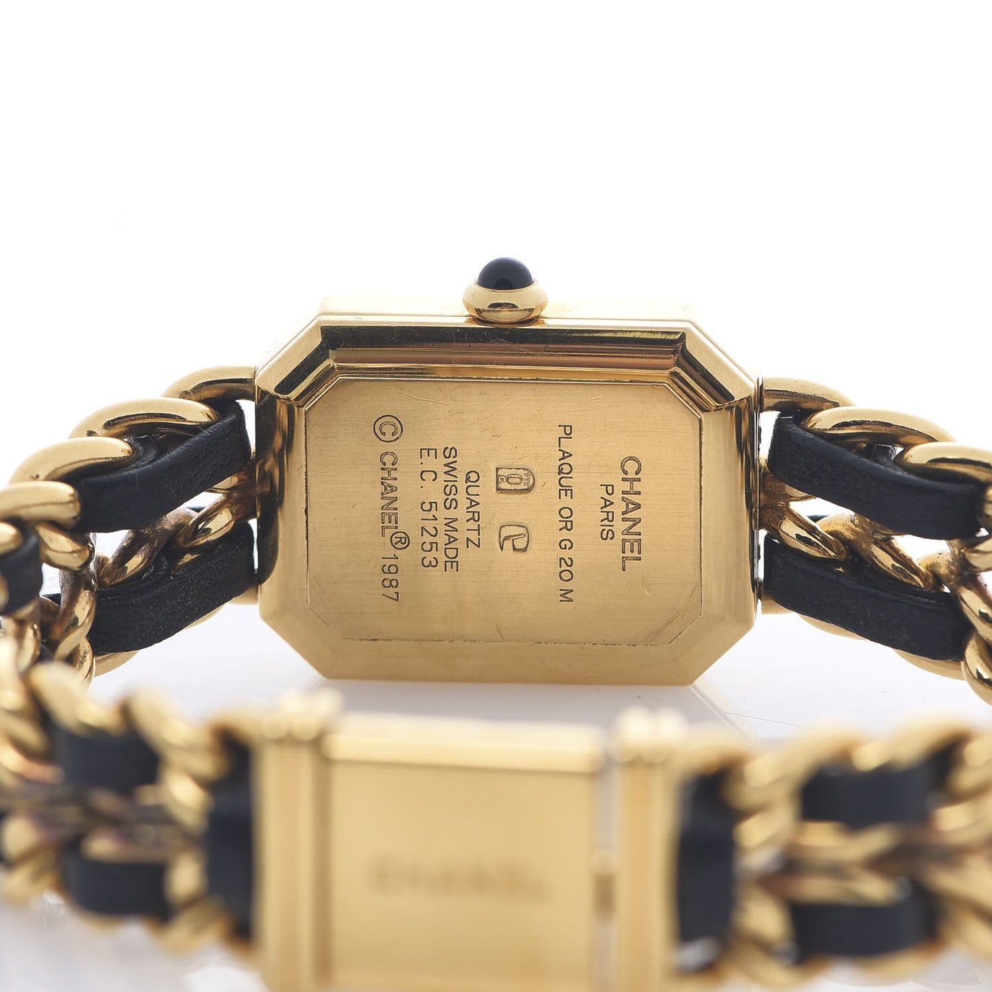 Stainless Steel Lambskin 20mm Chain Premiere Quartz Watch Gold L