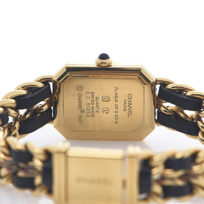Chanel Stainless Steel Lambskin 20mm Chain Premiere Quartz Watch Gold L 4 of 4