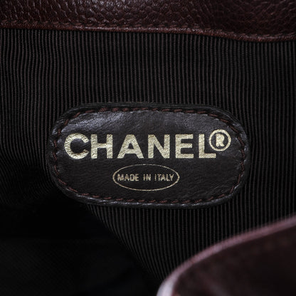 Chanel Caviar CC Drawstring Shoulder Bag Brown 7 of 8