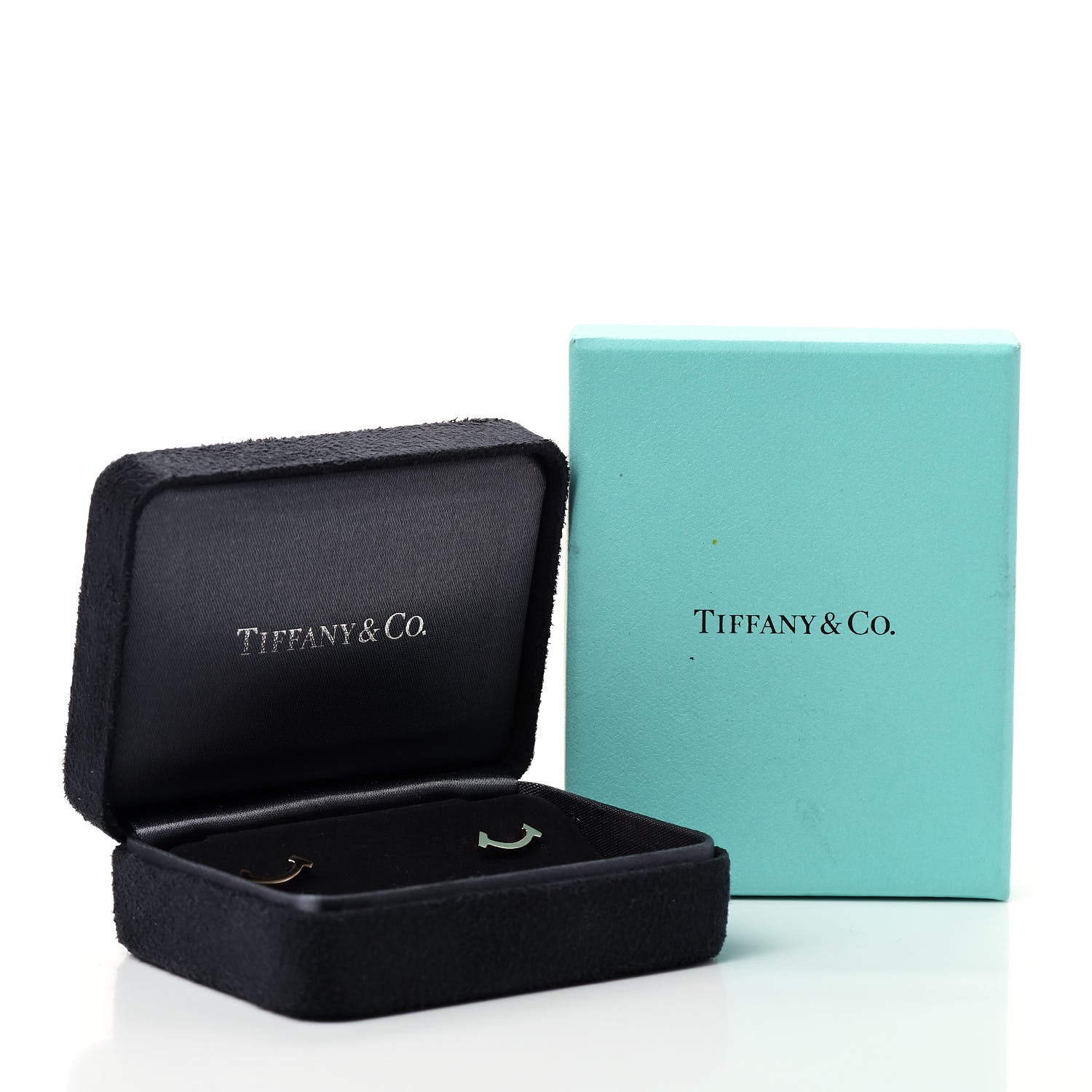 Tiffany 18K Rose Gold T Smile Stud Earrings 4 of 4