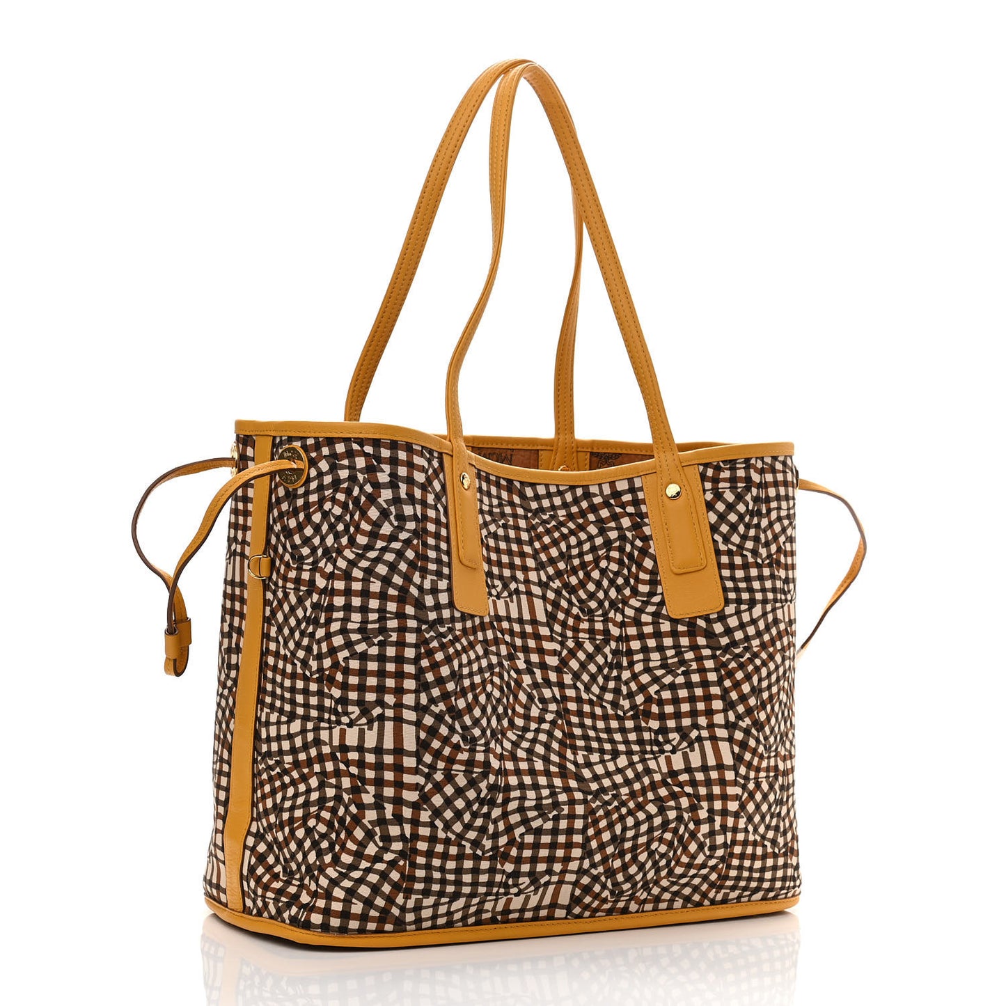 Visetos Medium Liz Reversible Shopper Tote Cognac Yellow