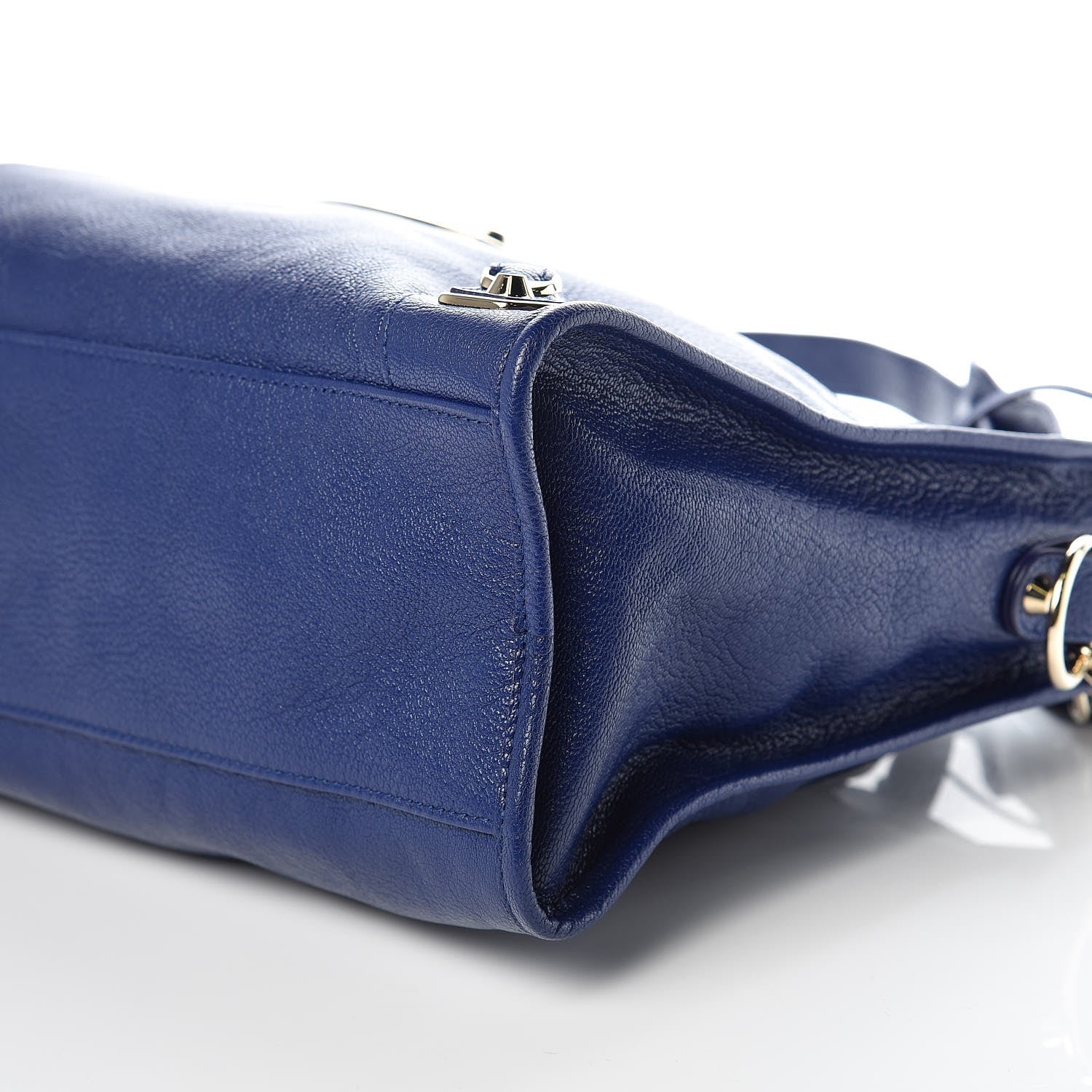 Balenciaga Chevre Gold Metallic Edge Hardware City Bleu Roi 9 of 9