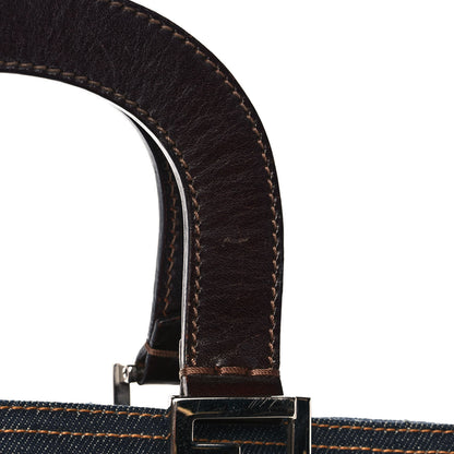 Fendi Denim Holdall Tote Blue 11 of 12