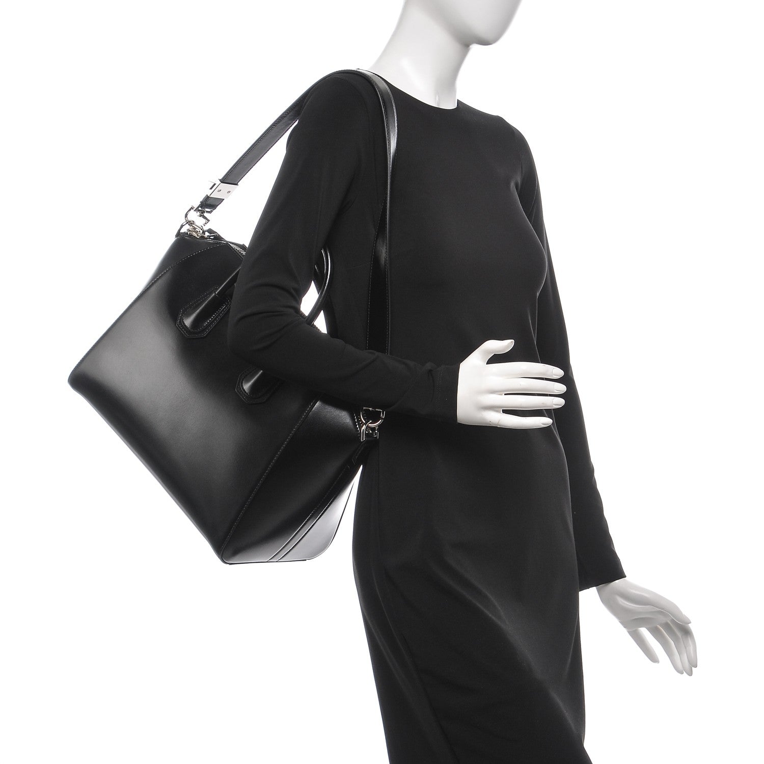 Givenchy Shiny Lord Calfskin Medium Antigona Black 2 of 6
