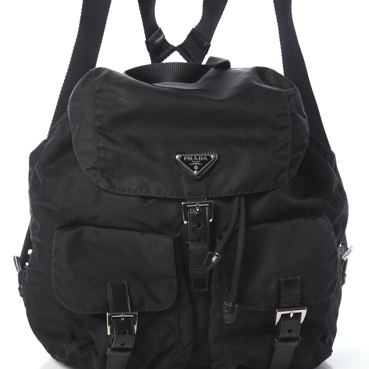 Prada Nylon Vela Medium Backpack Black 6 of 12