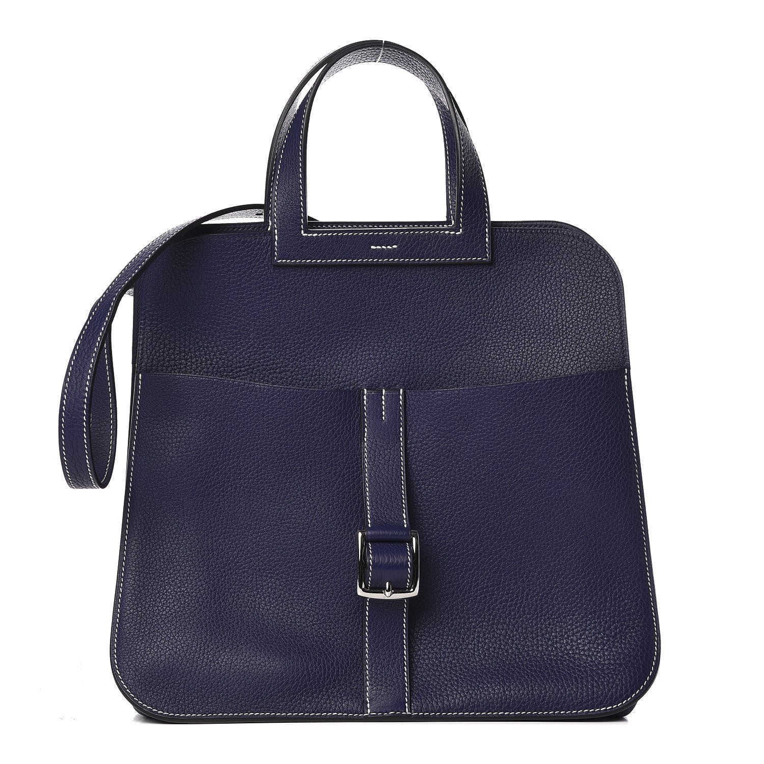 Hermes Taurillon Clemence Halzan 31 GM Bleu Encre 4 of 10