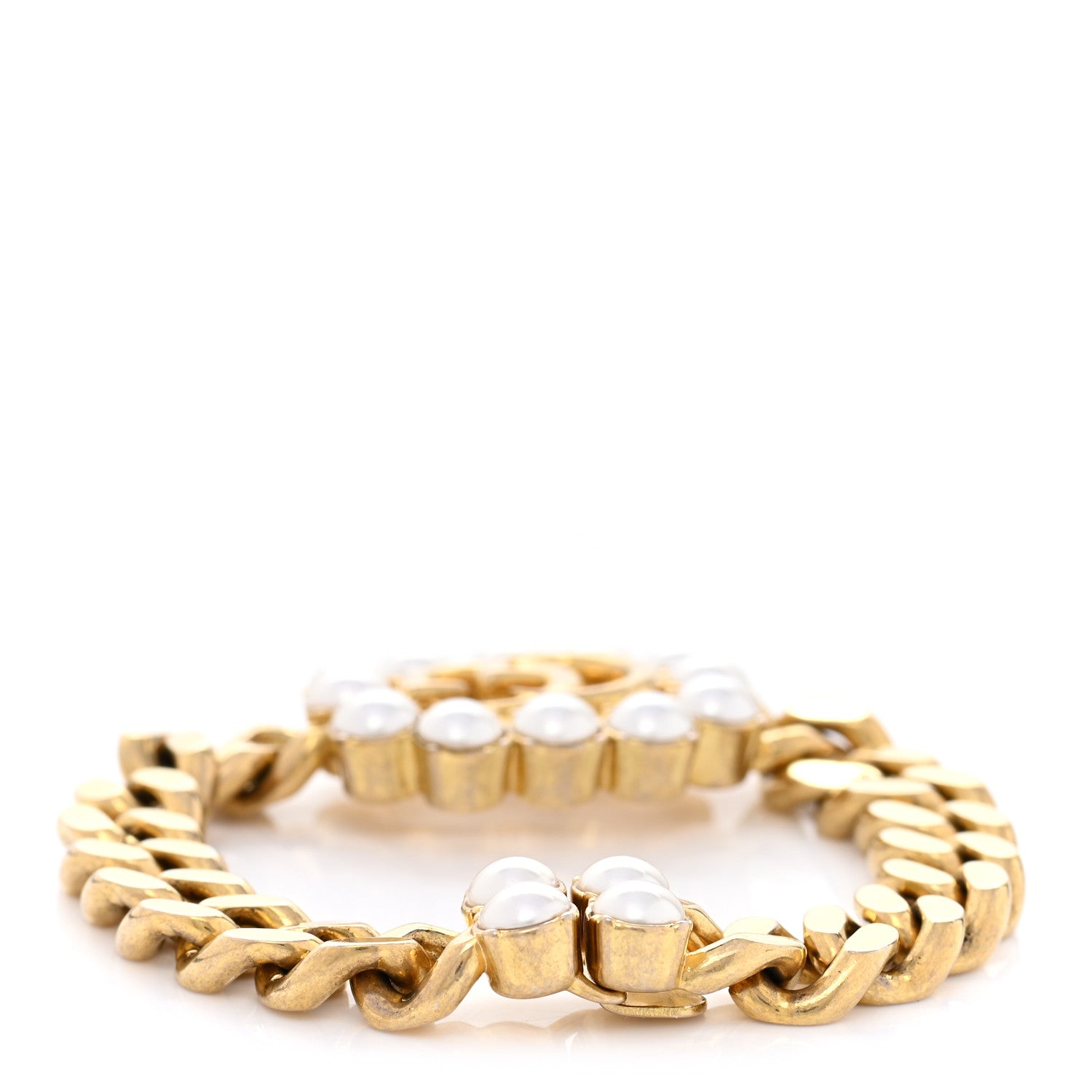 Gucci Pearl Double G Bracelet S Gold 3 of 6