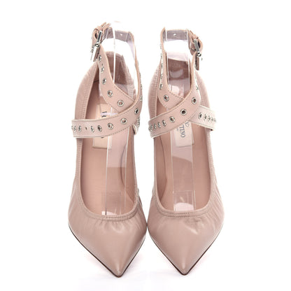 Valentino Garavani Nappa Love Latch Cross Strap 100mm Pumps 36.5 Poudre 5 of 10