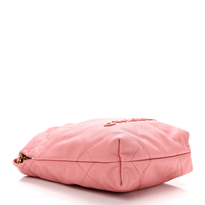 Chanel Shiny Caviar Quilted Mini Chanel 22 Coral 4 of 10