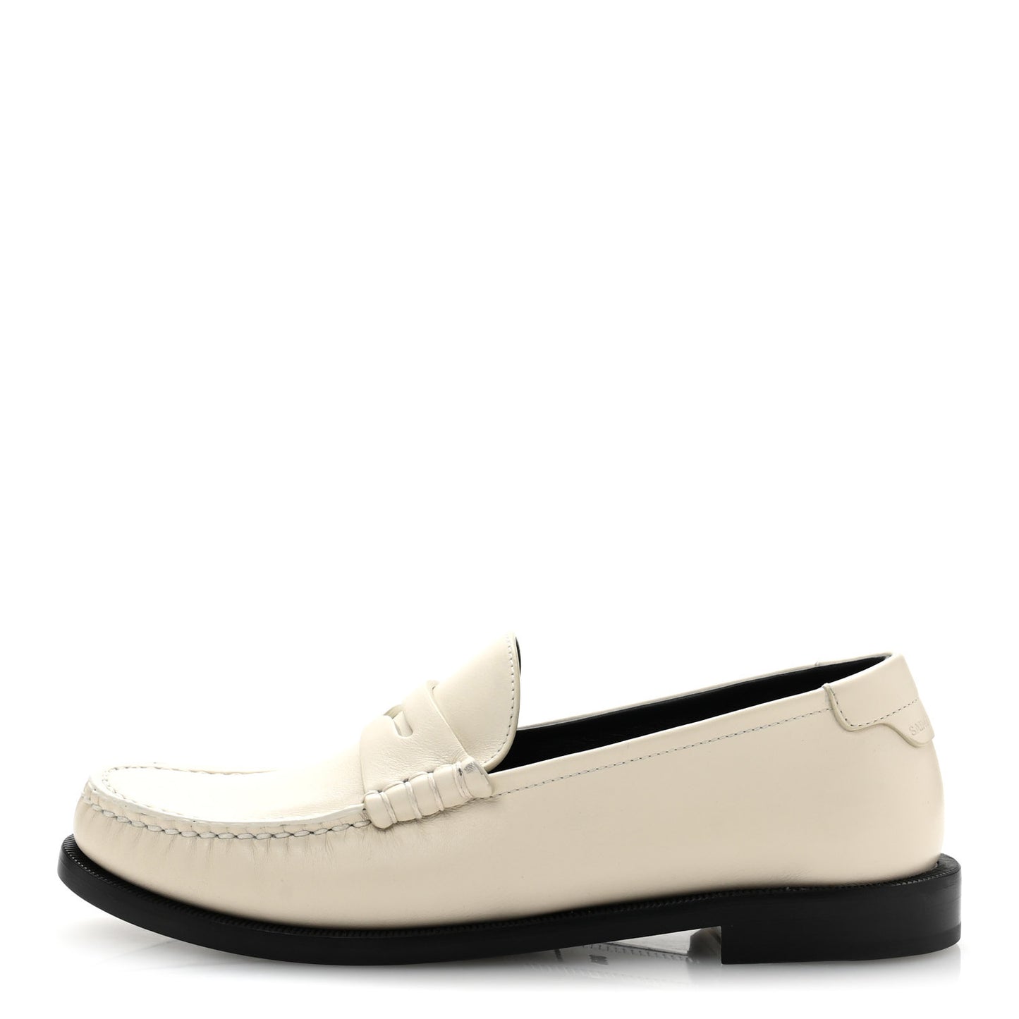 Calfskin Penny Loafers 36.5 Pearl