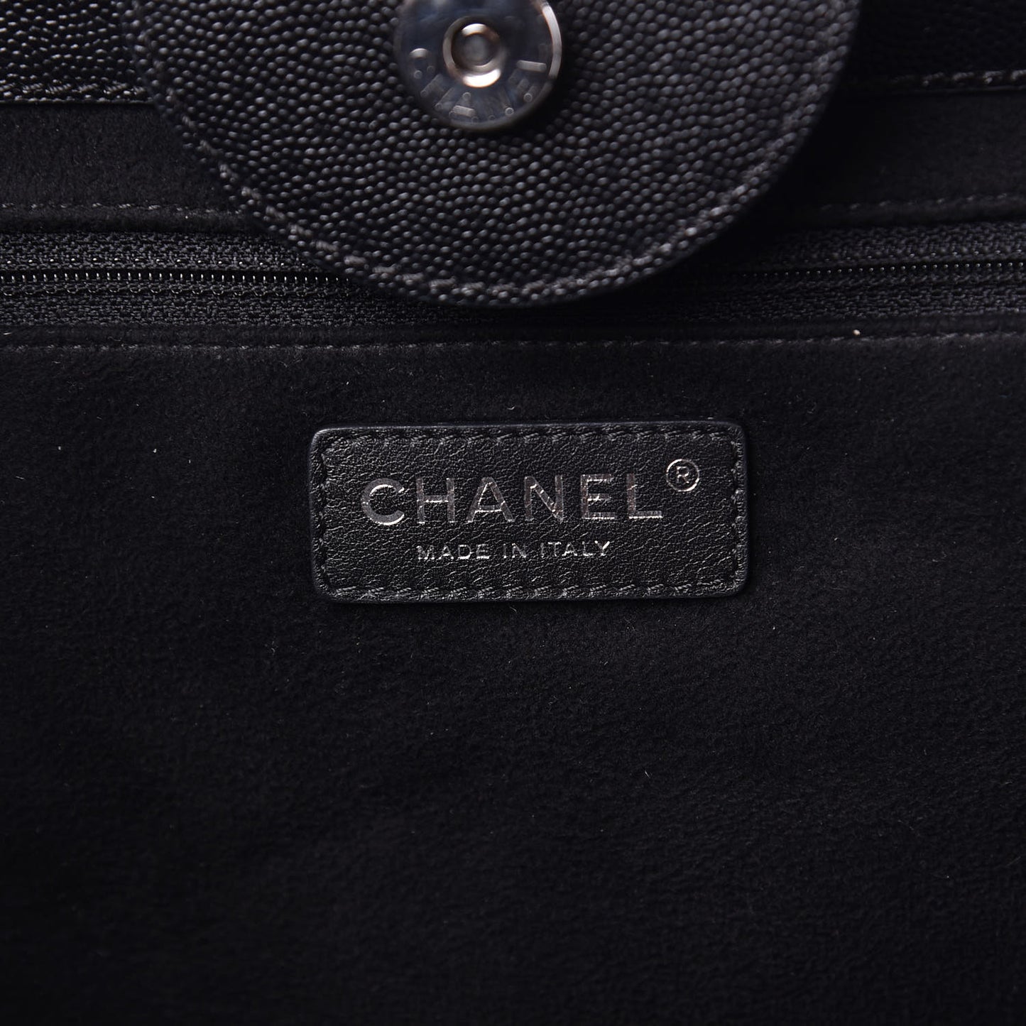 Caviar Small Studded Deauville Tote Black