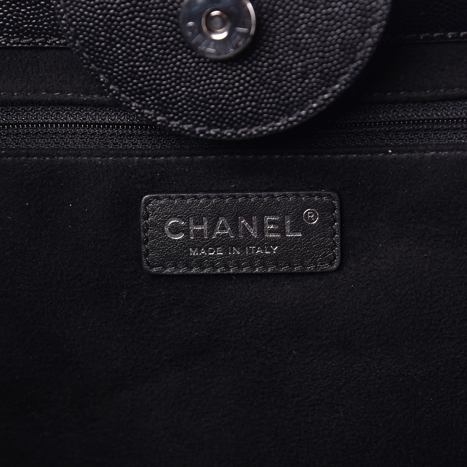 Chanel Caviar Small Studded Deauville Tote Black 6 of 10