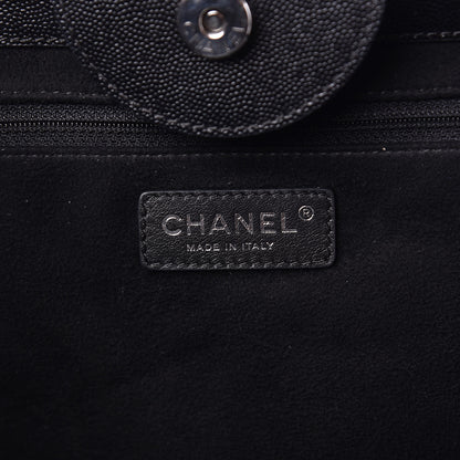 Chanel Caviar Small Studded Deauville Tote Black 6 of 10