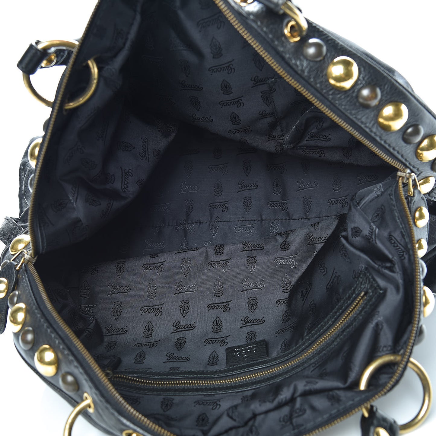 Calfskin Large Babouska Dome Satchel Black