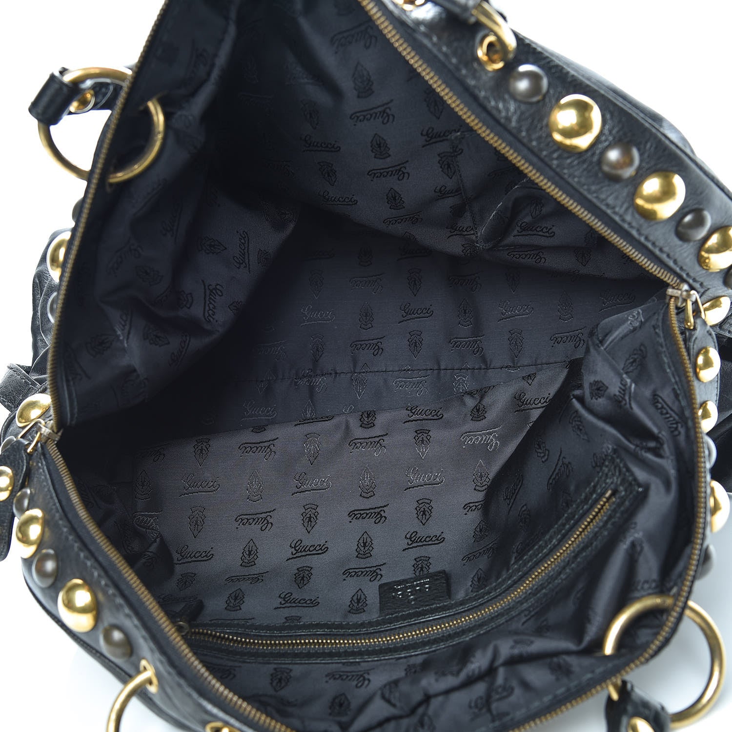 Gucci Calfskin Large Babouska Dome Satchel Black 5 of 12