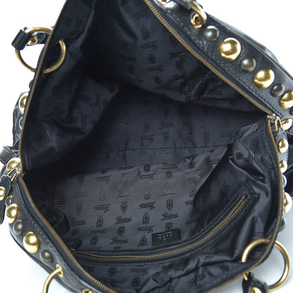 Gucci Calfskin Large Babouska Dome Satchel Black 5 of 12