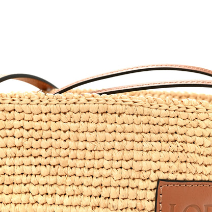 Loewe Calfskin Raffia Paulas Ibiza Pochette Bag Natural Tan 8 of 10