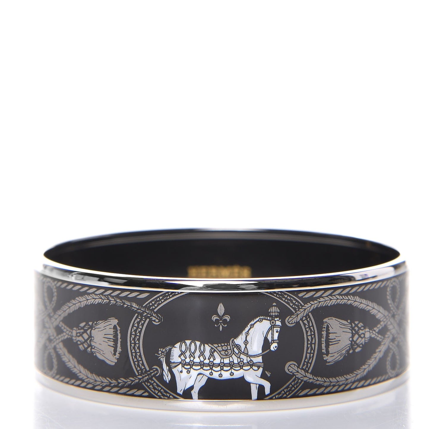 Enamel Printed Wide Grand Apparat Bracelet 62 Black