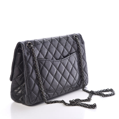 Chanel Metallic Aged Calfskin Quilted 2.55 Reissue 226 Flap So Black 3 of 10