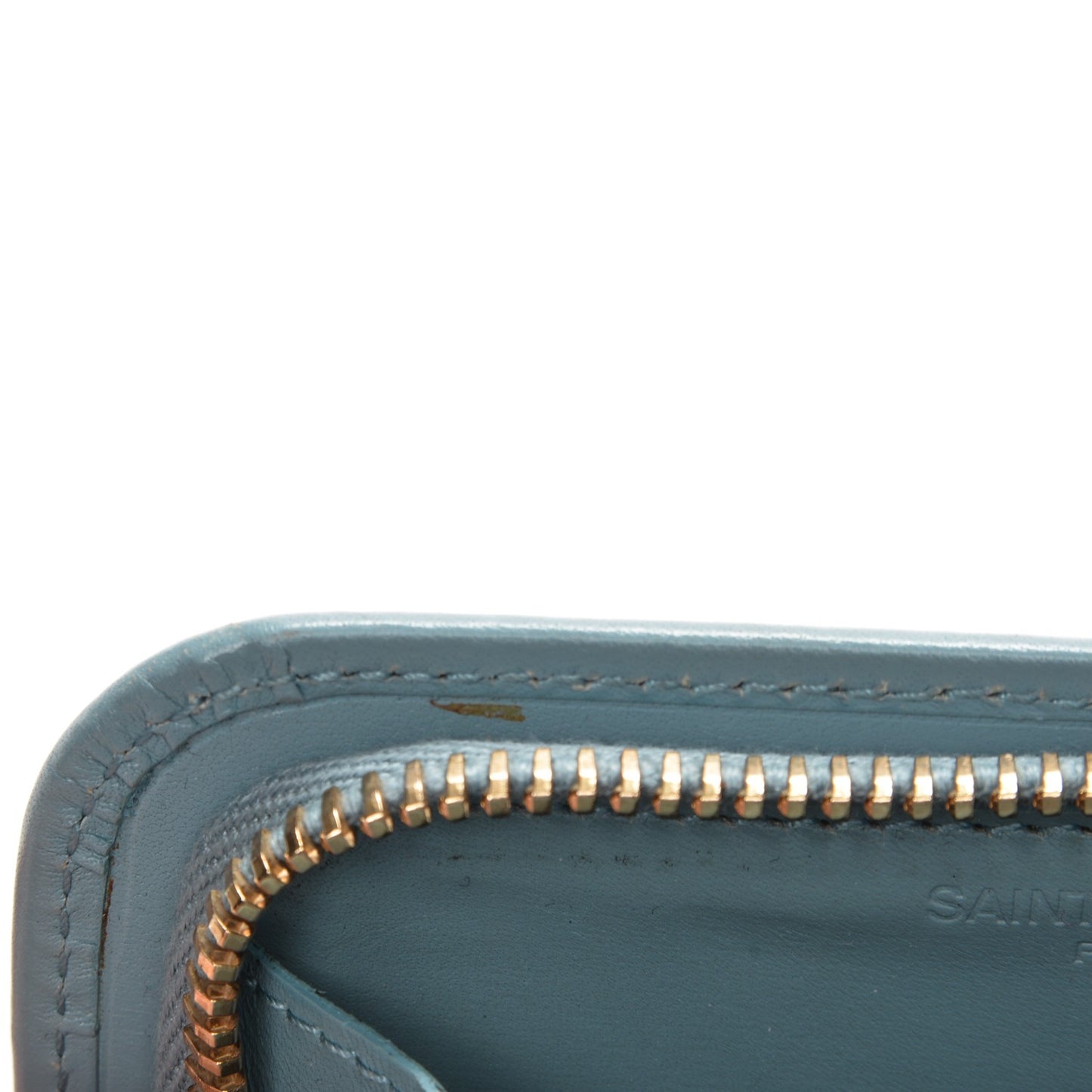 Calfskin Small Coin Purse Blue Glacier