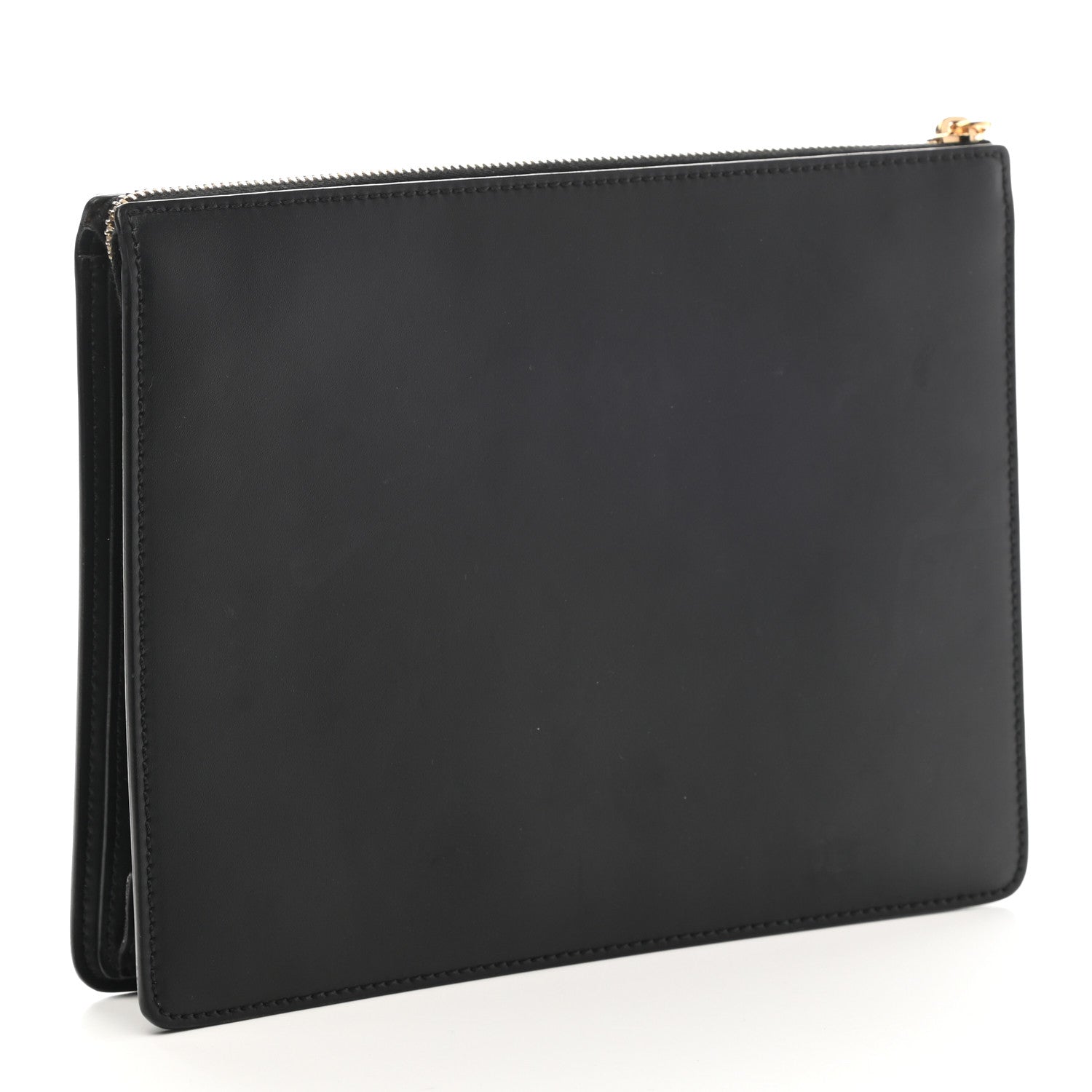 Fendi Vitello Liberty FF Pequin Bug Eyes Slim Clutch Black 3 of 7