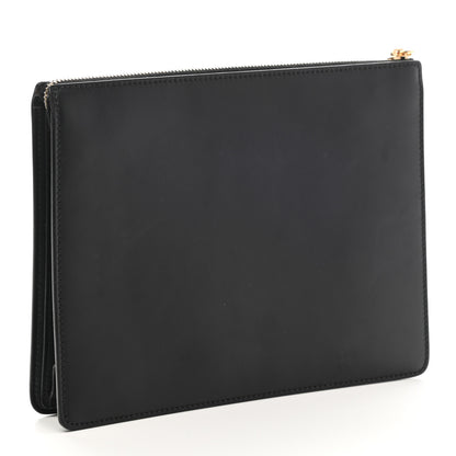 Fendi Vitello Liberty FF Pequin Bug Eyes Slim Clutch Black 3 of 7