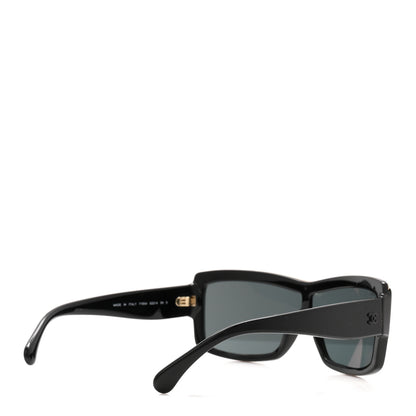 Chanel Acetate Shield Sunglasses 71504 Black 4 of 8